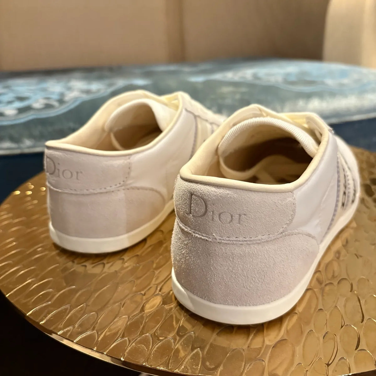 Dior Women's Ribbon Sneakers Technical Fabric Suede Leather 340435