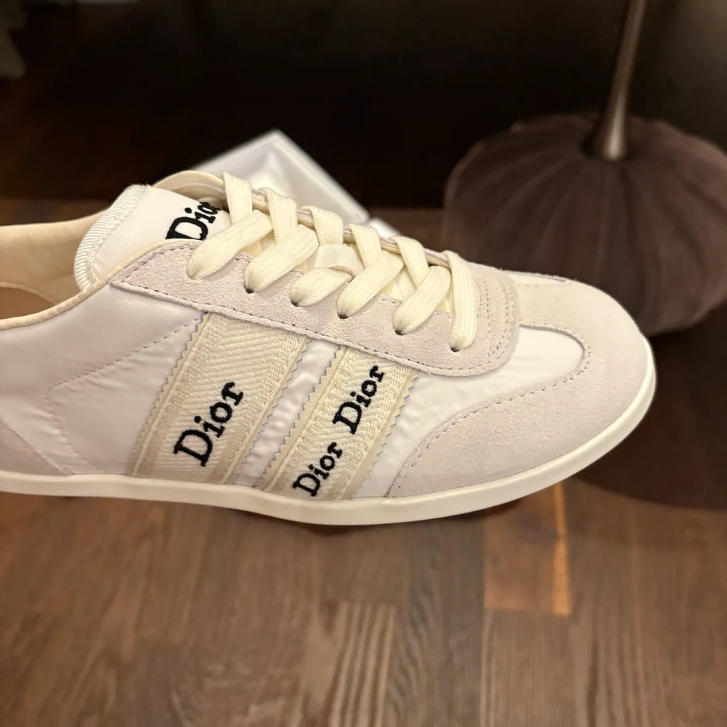 Dior Women's Ribbon Sneakers Technical Fabric Suede Leather 340435