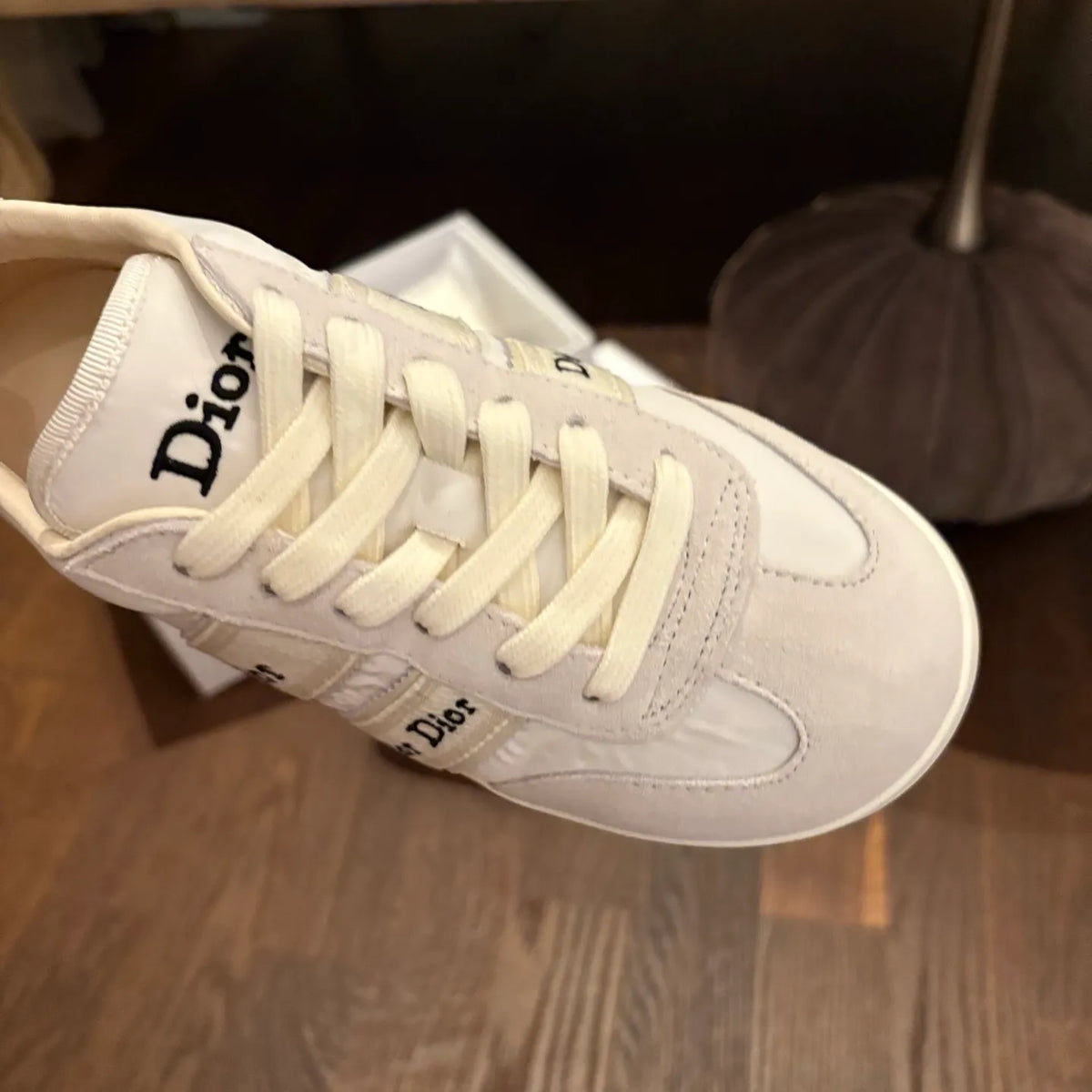 Dior Women's Ribbon Sneakers Technical Fabric Suede Leather 340435