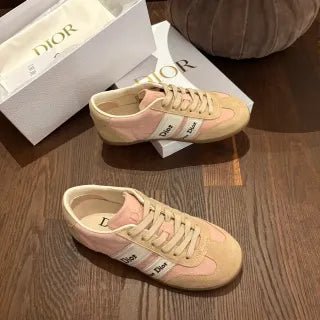 Dior Women's Ribbon Sneakers Technical Fabric Suede Leather 340437