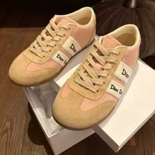 Dior Women's Ribbon Sneakers Technical Fabric Suede Leather 340437