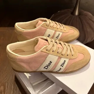 Dior Women's Ribbon Sneakers Technical Fabric Suede Leather 340437