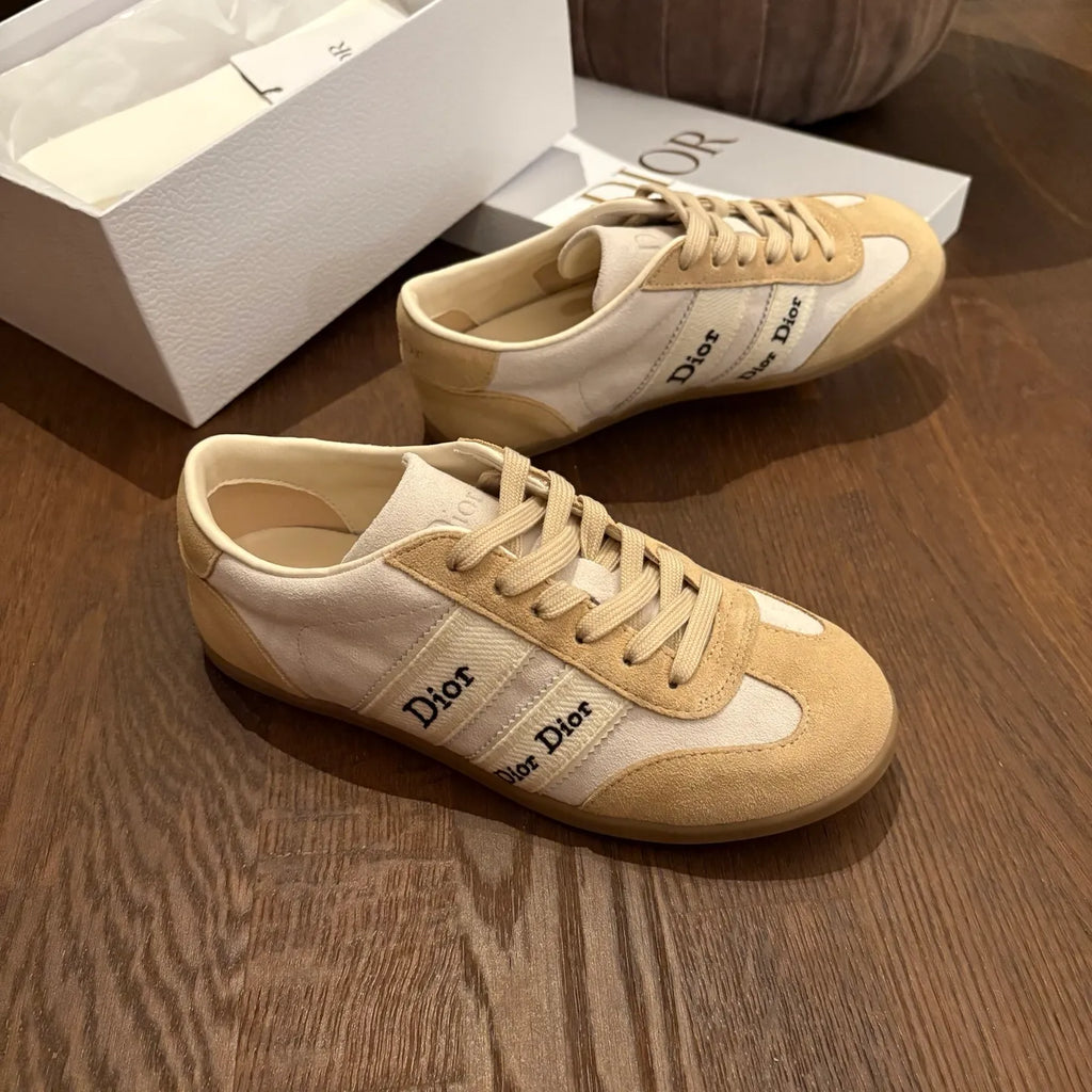 Dior Women's Ribbon Sneakers Technical Fabric Suede Leather 340439