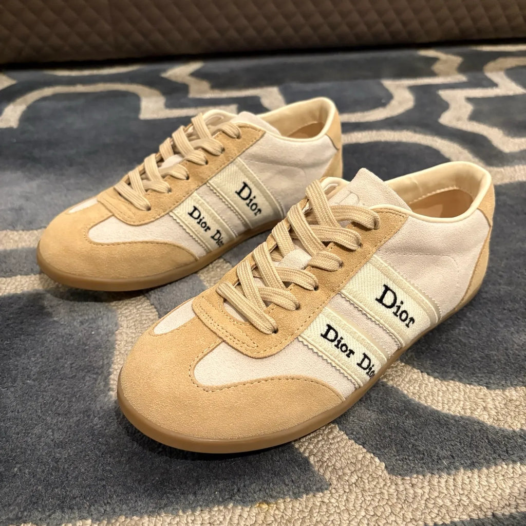 Dior Women's Ribbon Sneakers Technical Fabric Suede Leather 340439