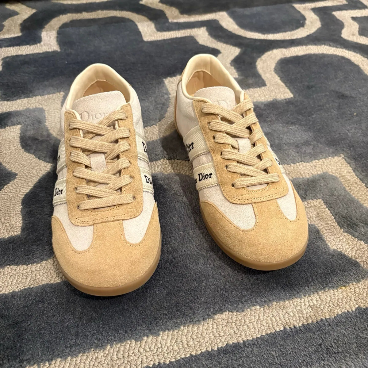 Dior Women's Ribbon Sneakers Technical Fabric Suede Leather 340439