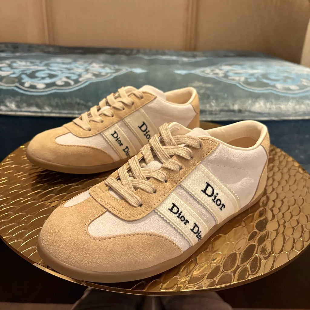Dior Women's Ribbon Sneakers Technical Fabric Suede Leather 340439
