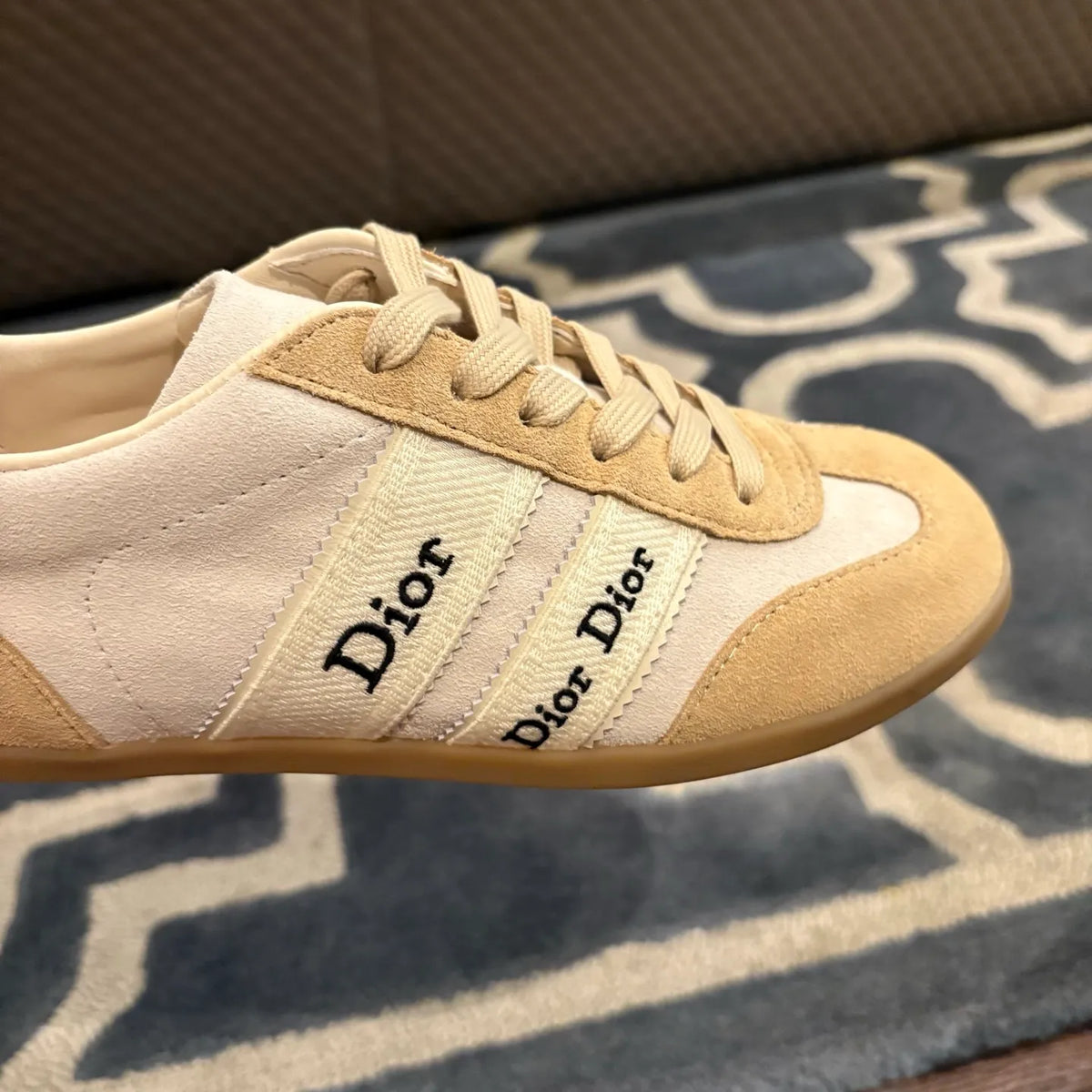 Dior Women's Ribbon Sneakers Technical Fabric Suede Leather 340439