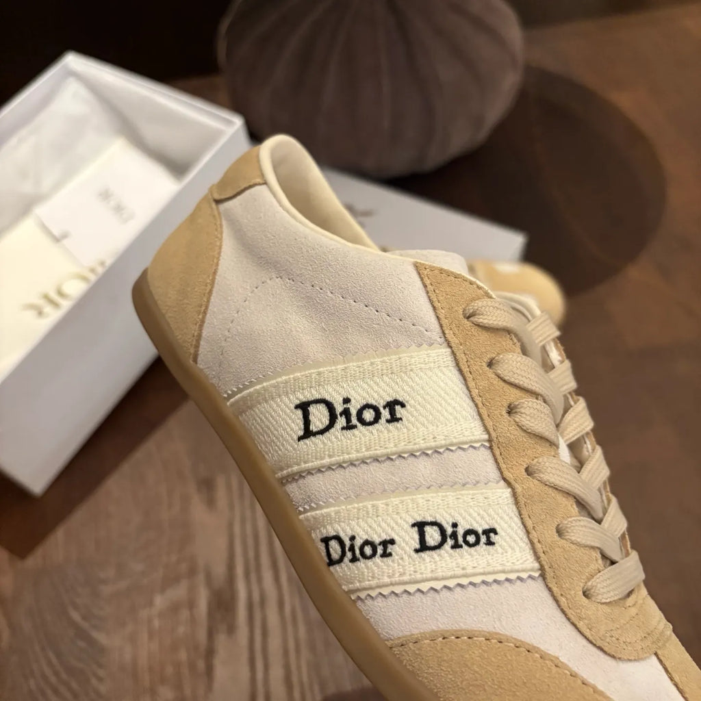 Dior Women's Ribbon Sneakers Technical Fabric Suede Leather 340439