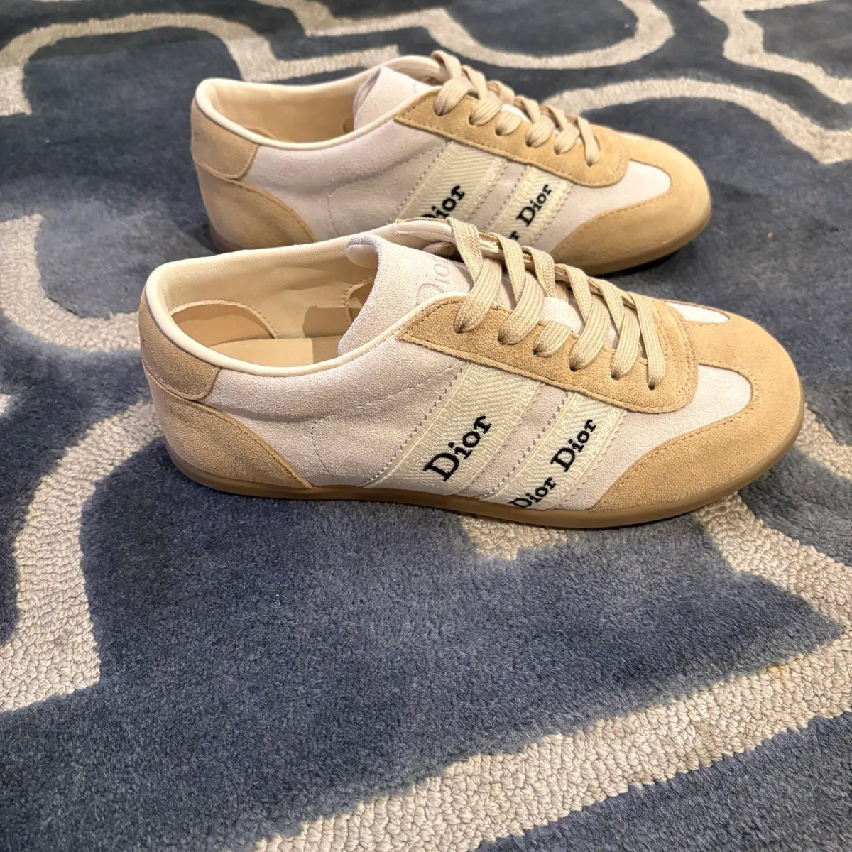 Dior Women's Ribbon Sneakers Technical Fabric Suede Leather 340439