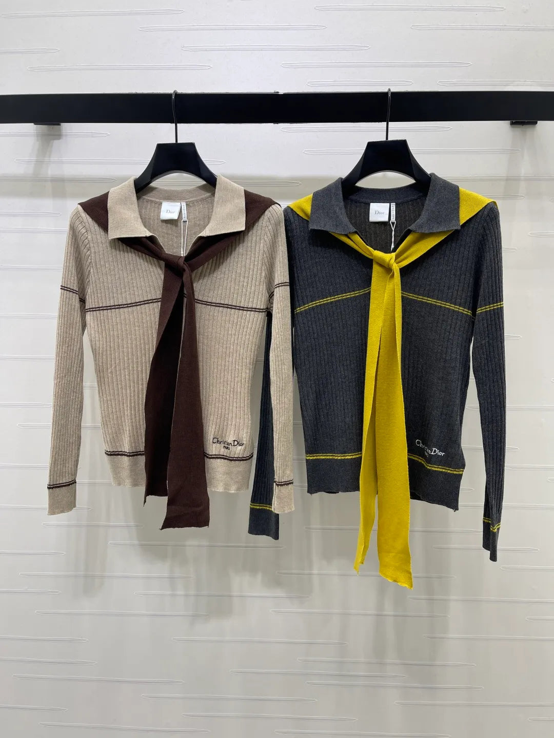 Dior Women's Shawl Collar Knit Top