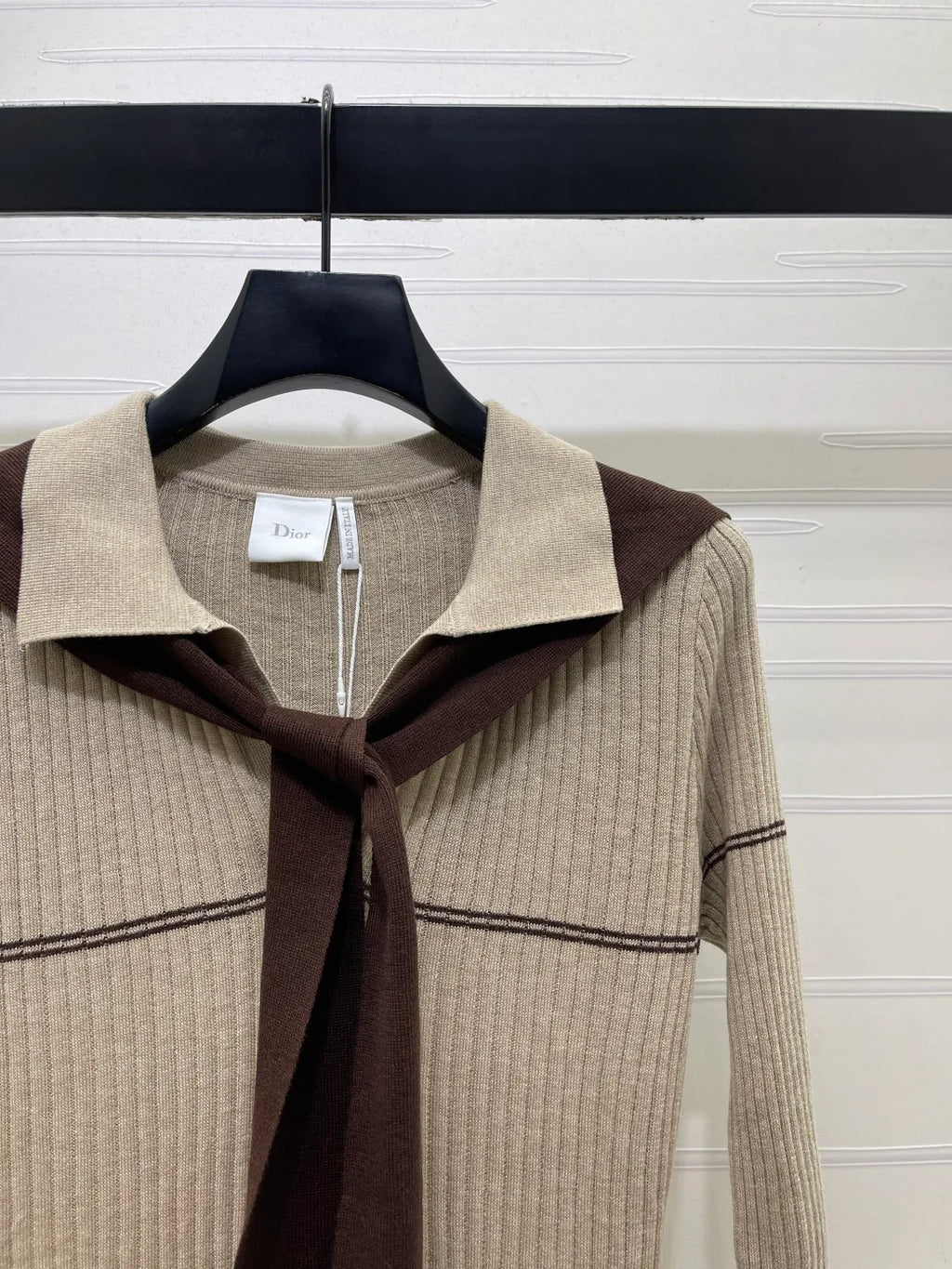 Dior Women's Shawl Collar Knit Top
