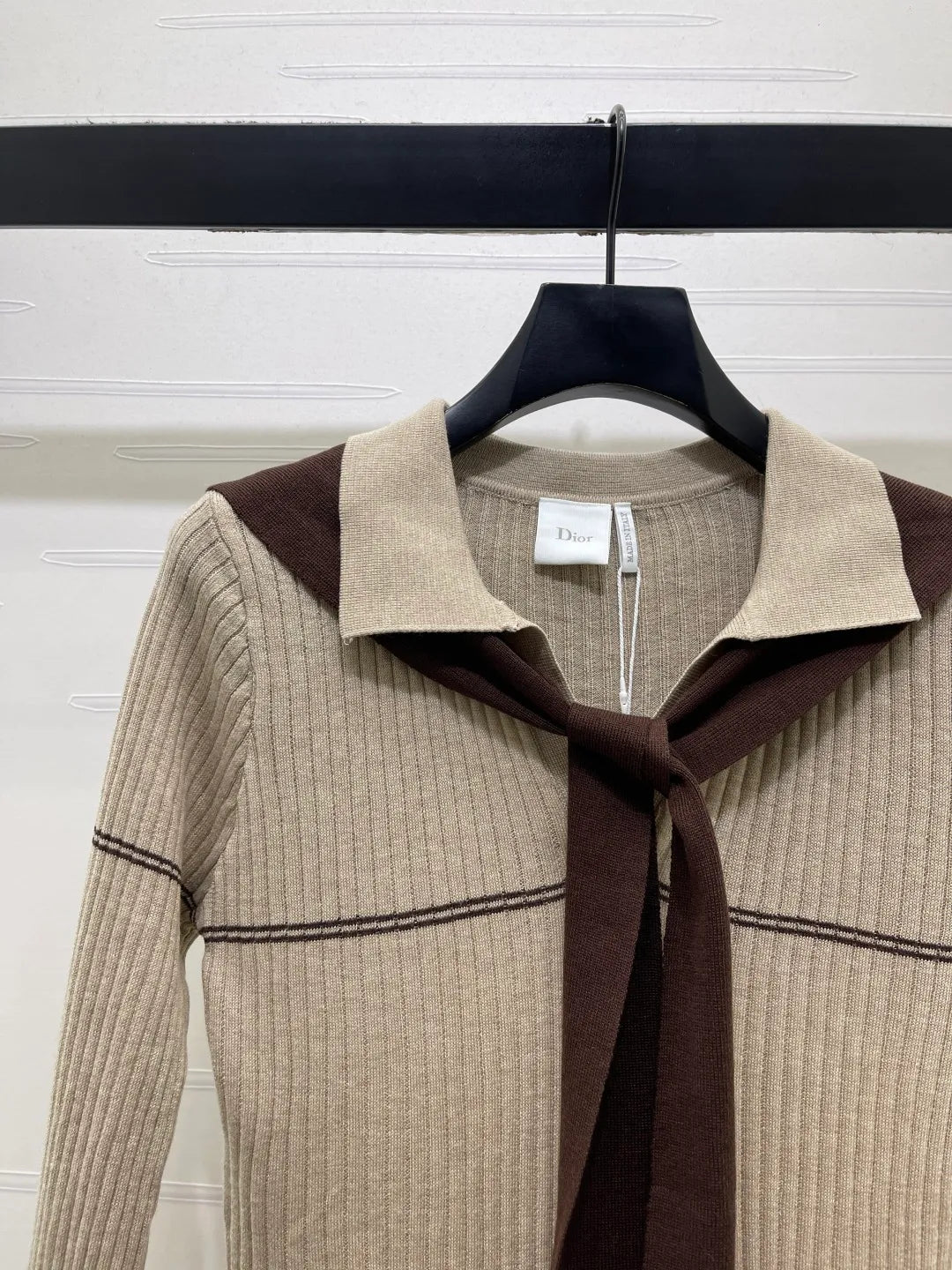 Dior Women's Shawl Collar Knit Top