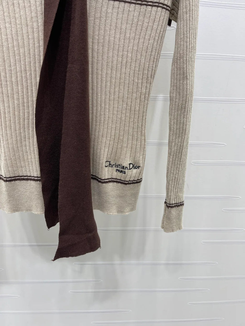Dior Women's Shawl Collar Knit Top