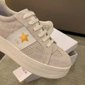 Dior Women's Stdr 24 Platform Sneakers Beige Suede Leather 340470