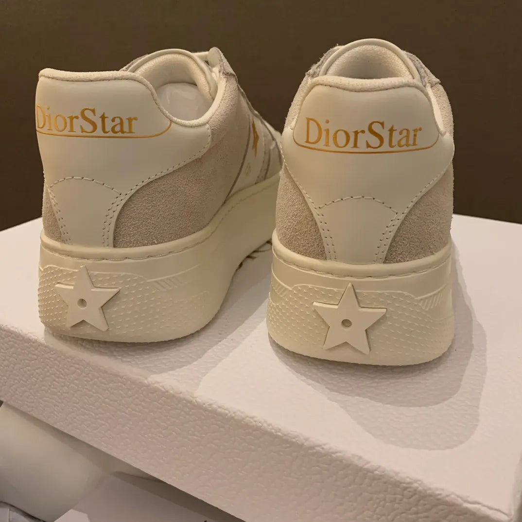 Dior Women's Stdr 24 Platform Sneakers Beige Suede Leather 340470