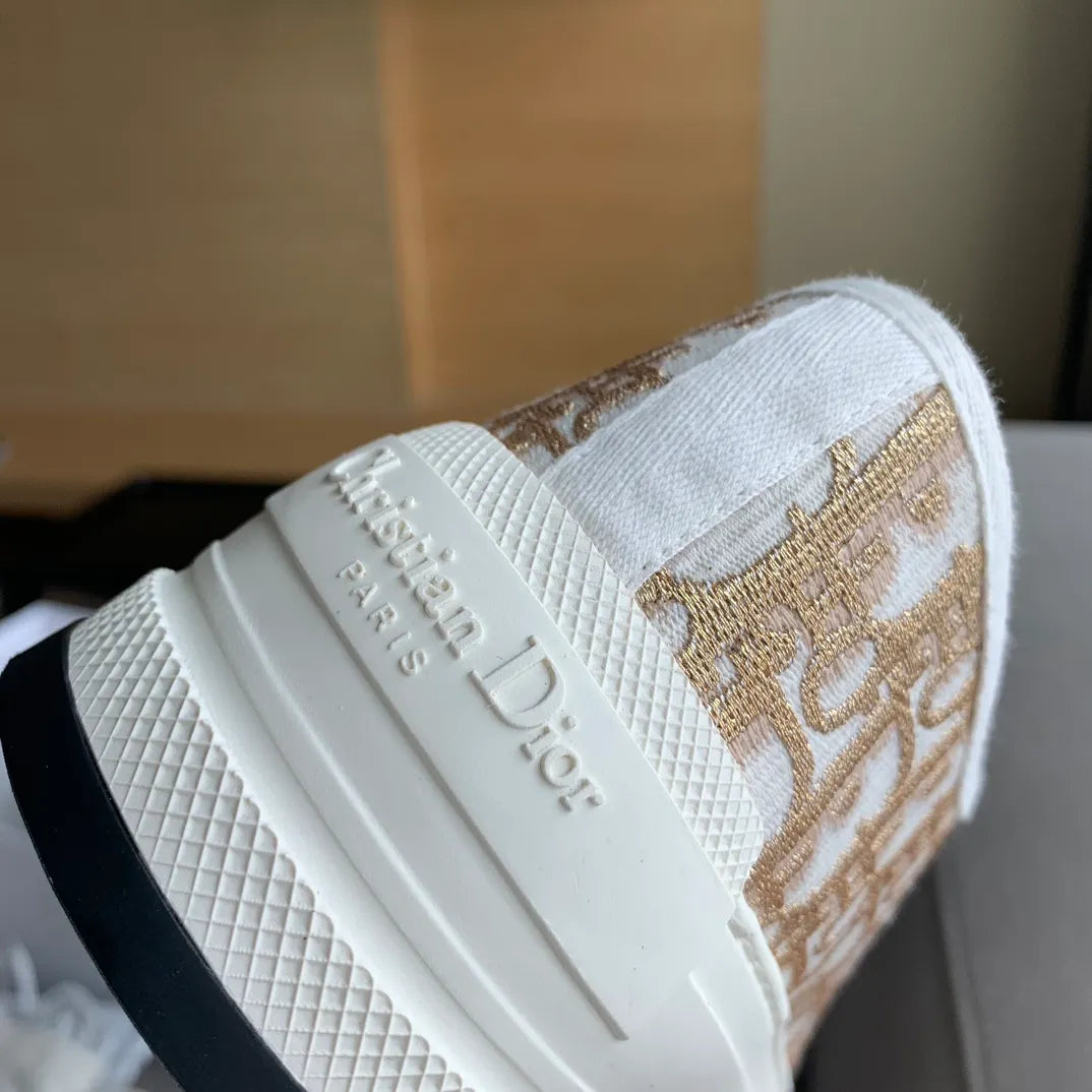 Dior Women's Walk'n'Dior Platform Sneakers Embroidered Canvas 340443