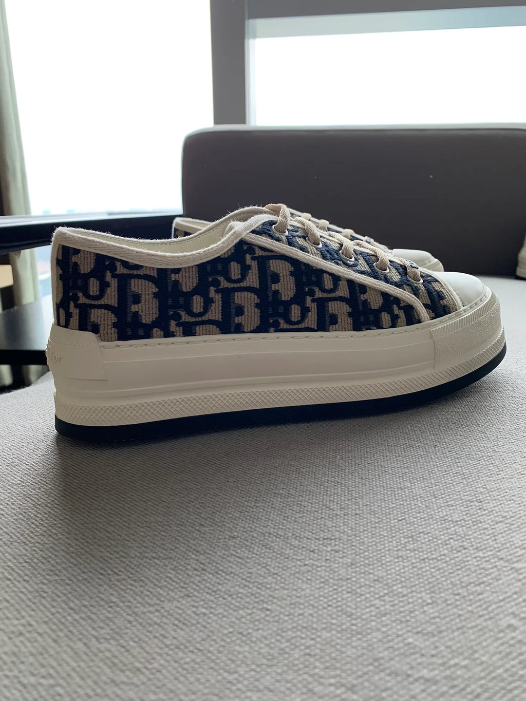 Dior Women's Walk'n'Dior Platform Sneakers Embroidered Canvas 340450