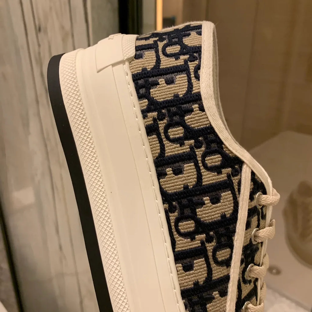 Dior Women's Walk'n'Dior Platform Sneakers Embroidered Canvas 340450
