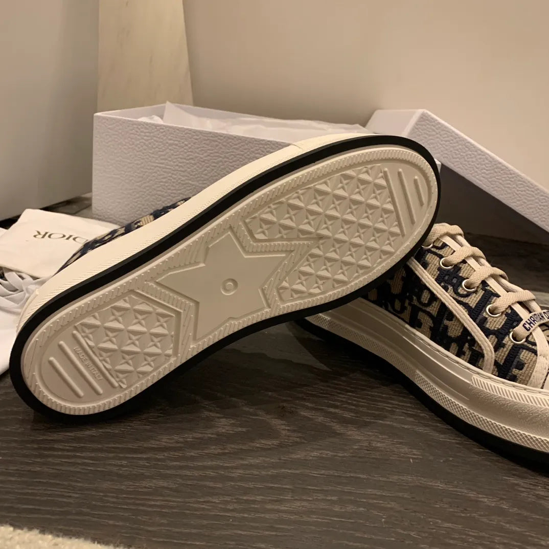Dior Women's Walk'n'Dior Platform Sneakers Embroidered Canvas 340450