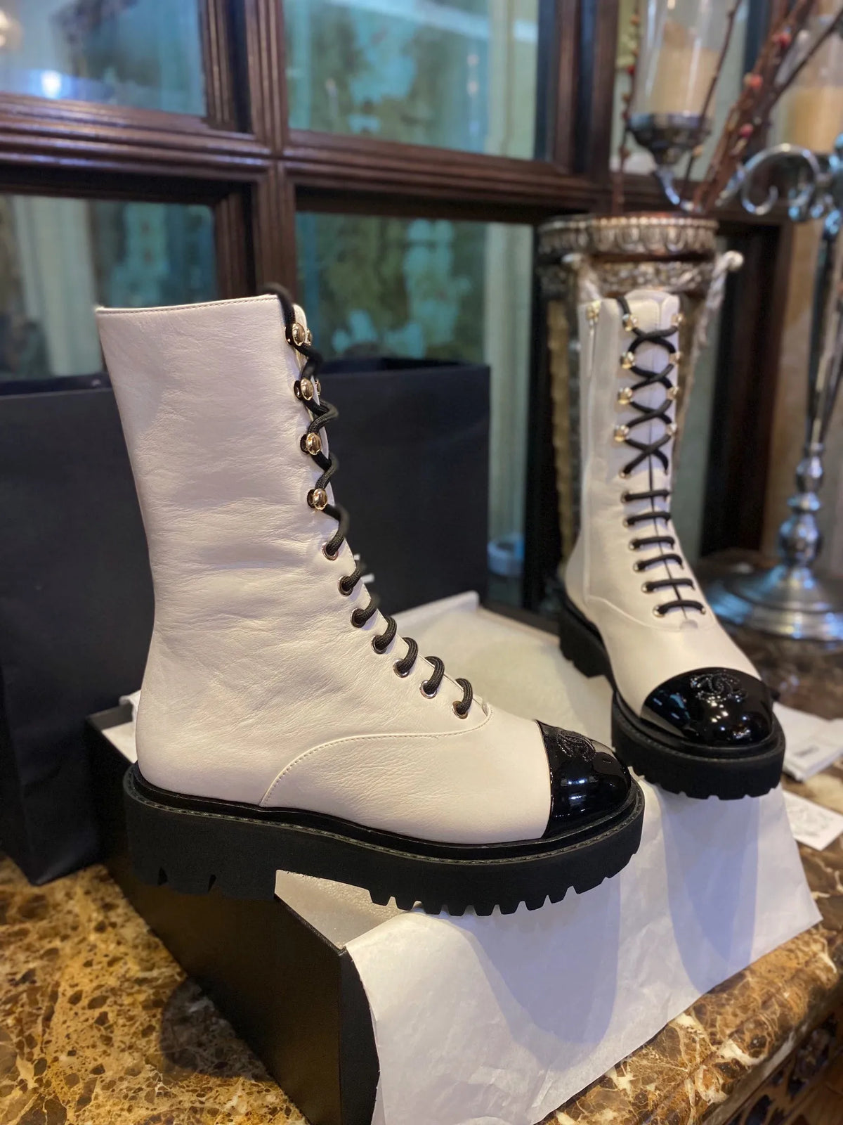 Dr. Martens 23L Lace-Up Mid-Calf Boots 543588