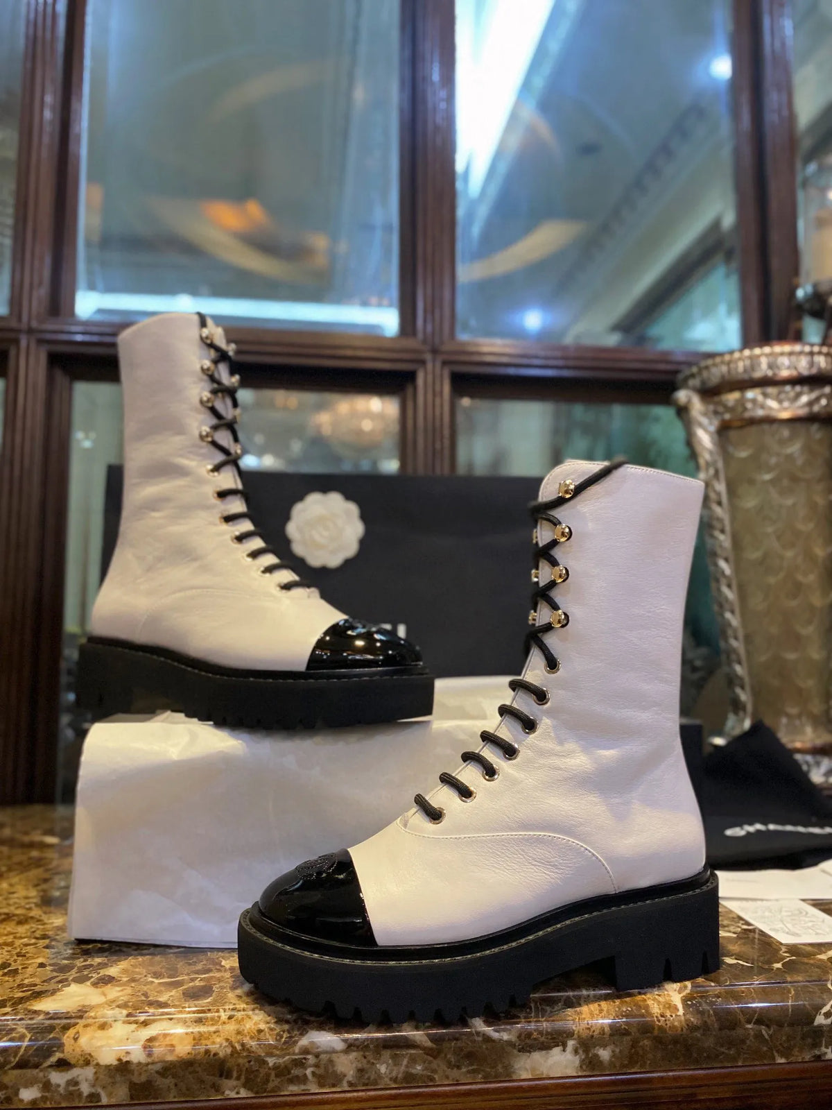 Dr. Martens 23L Lace-Up Mid-Calf Boots 543588