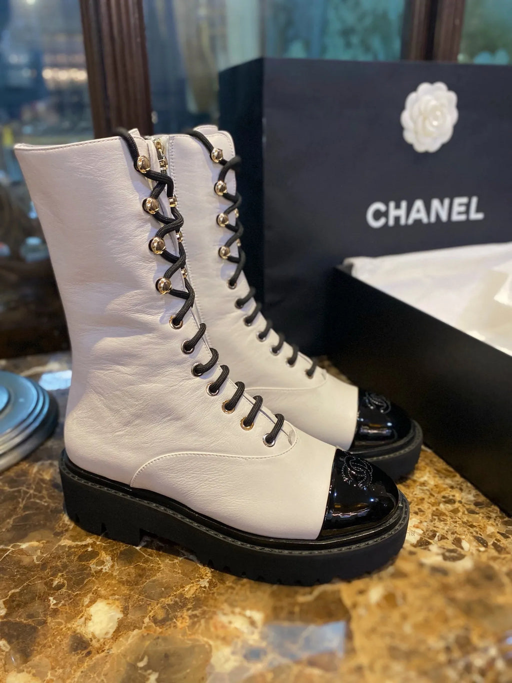 Dr. Martens 23L Lace-Up Mid-Calf Boots 543588