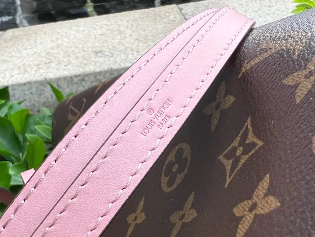 Classic Coated Fabric Bucket Handbag M44022 Pink