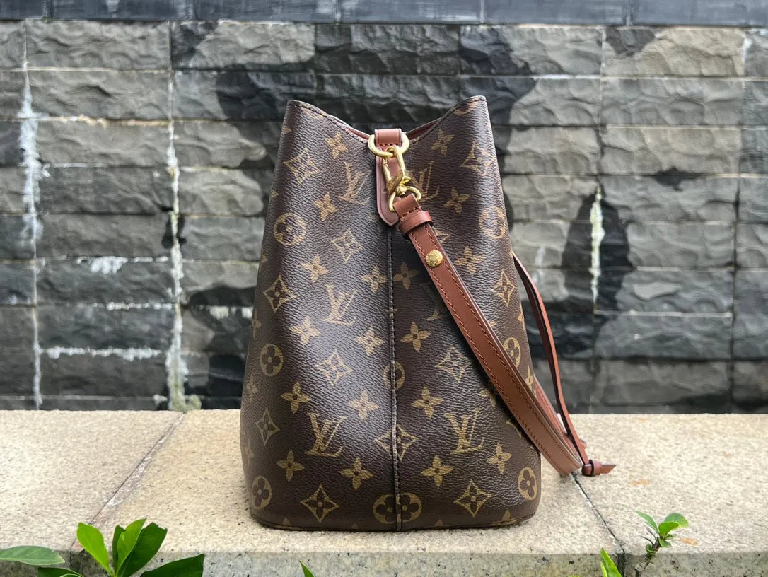 M44887 Coated Fabric Handbag Brown