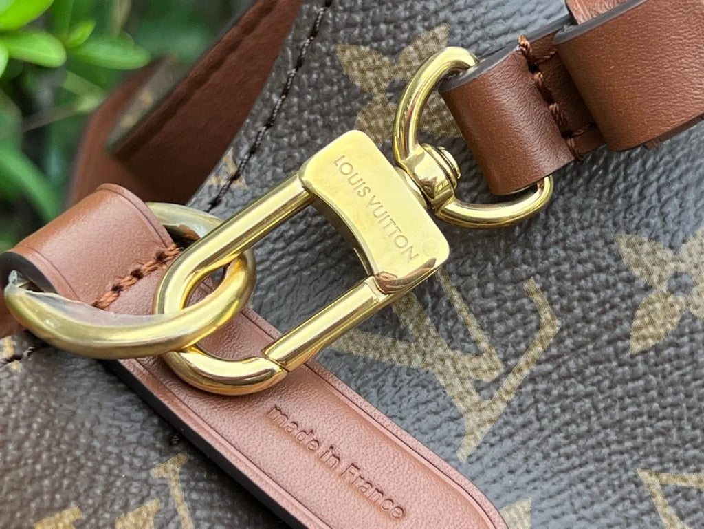 M44887 Coated Fabric Handbag Brown