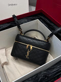 GABY Vanity Lambskin Shoulder Strap Clutch Bag Black