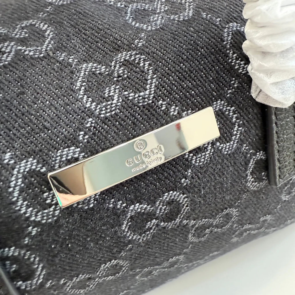 Generation GG Denim 7.9 in Boston Bag 875811