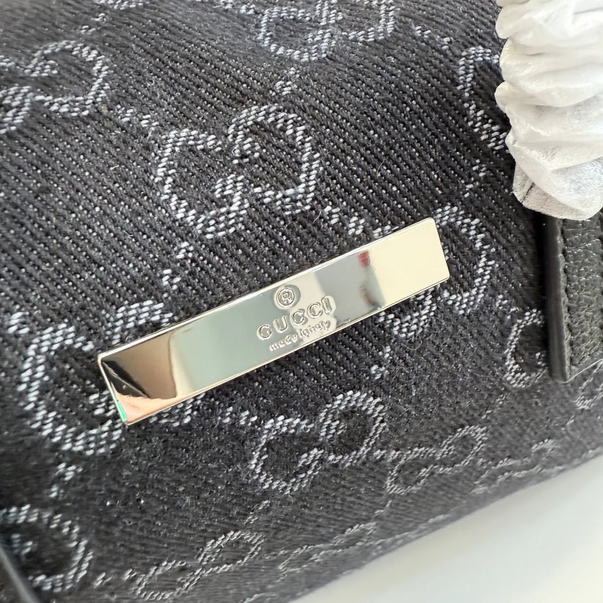 Generation GG Denim 7.9 in Boston Bag 875811