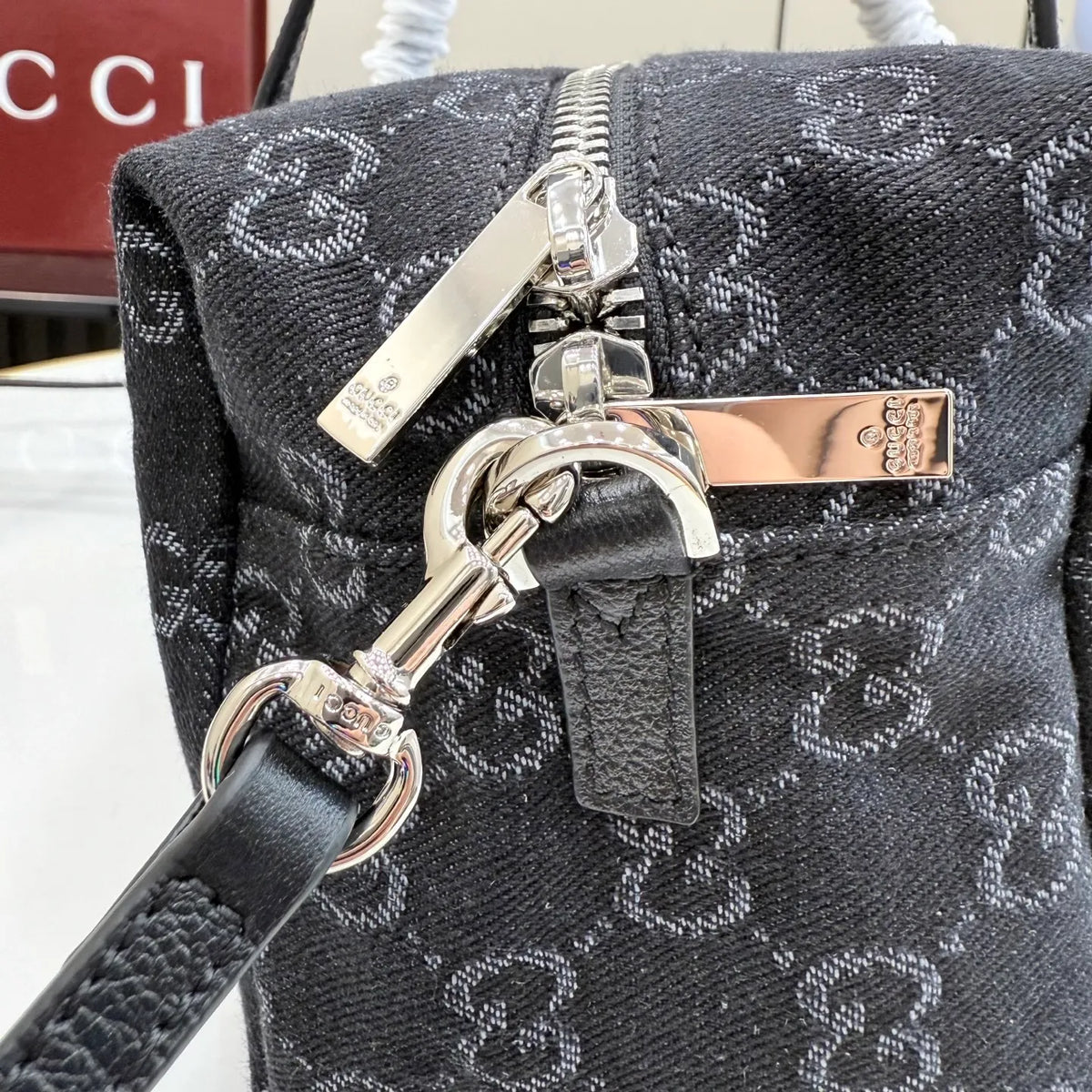 Generation GG Denim 7.9 in Boston Bag 875811
