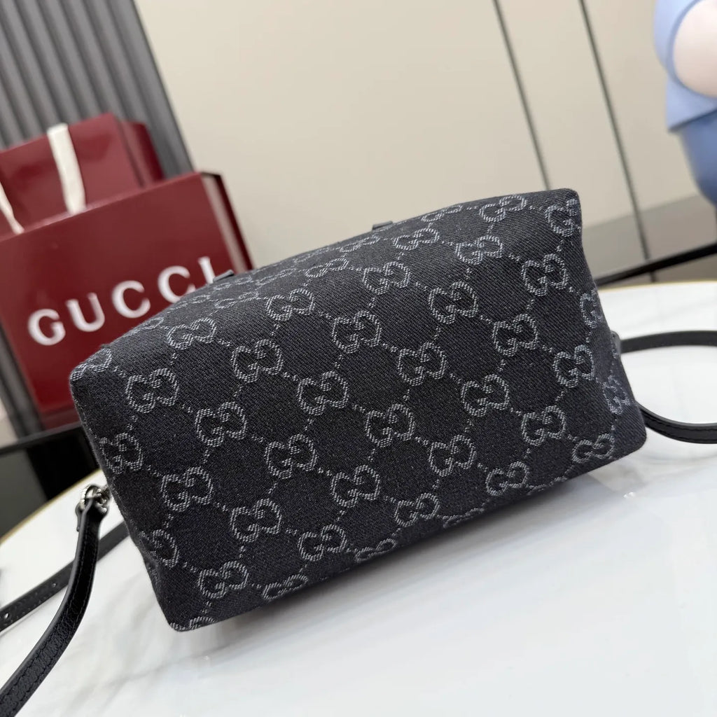 Generation GG Denim 7.9 in Boston Bag 875811