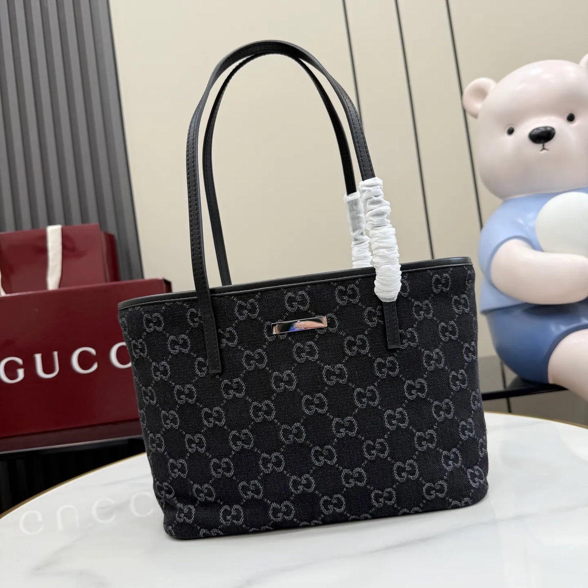 Generation GG Denim 9.8 in Tote Bag 875236
