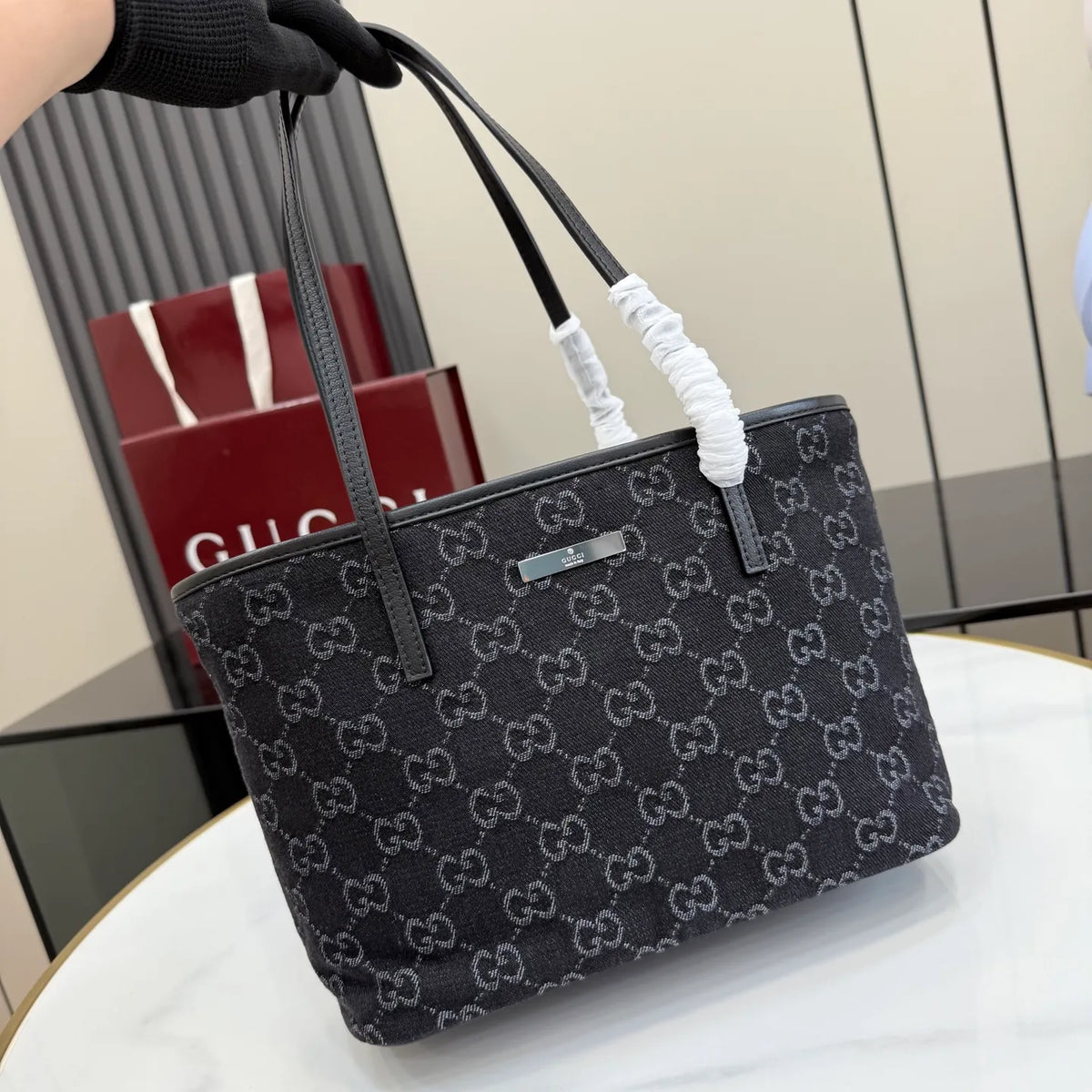 Generation GG Denim 9.8 in Tote Bag 875236