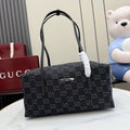 Generation GG Denim Leather 11.4 in Handbag 875228
