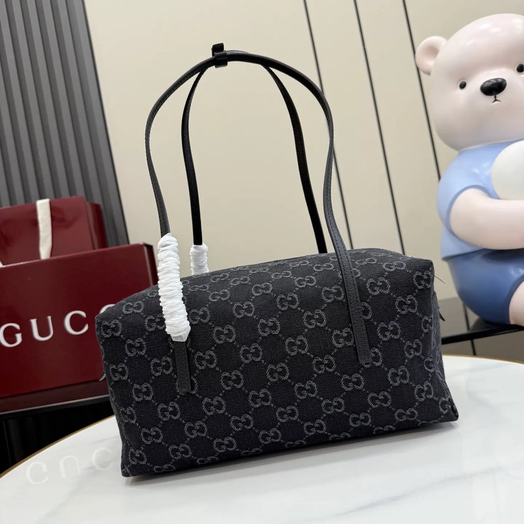Generation GG Denim Leather 11.4 in Handbag 875228