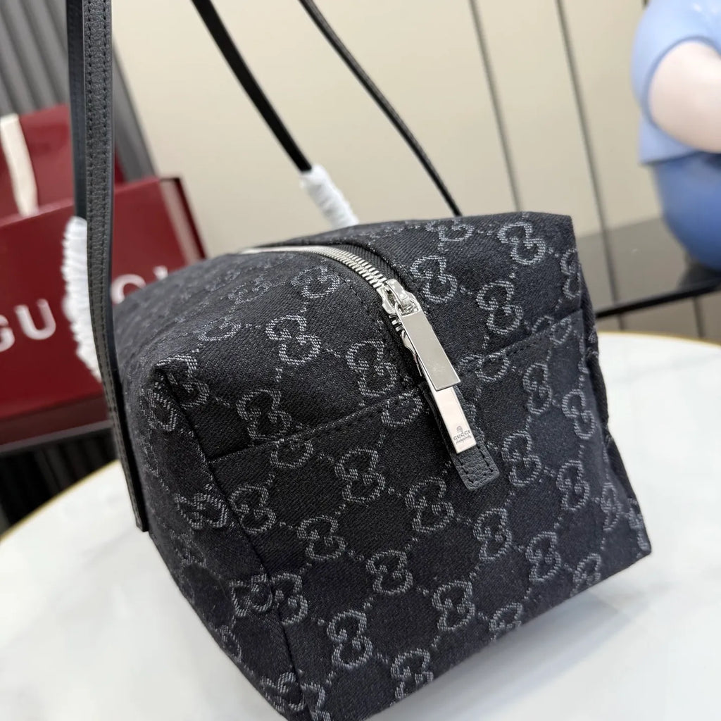Generation GG Denim Leather 11.4 in Handbag 875228