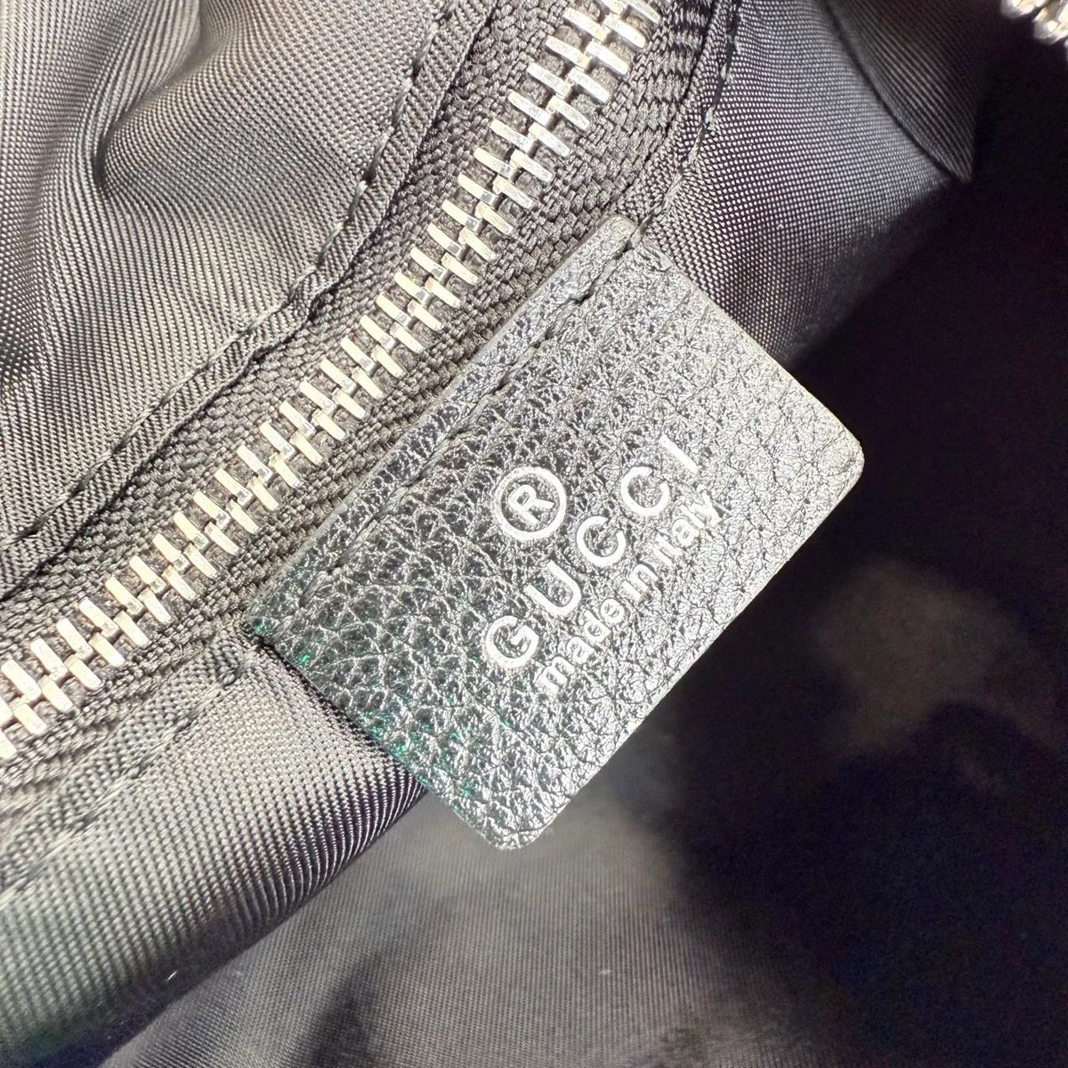 Generation GG Denim Leather 11.4 in Handbag 875228