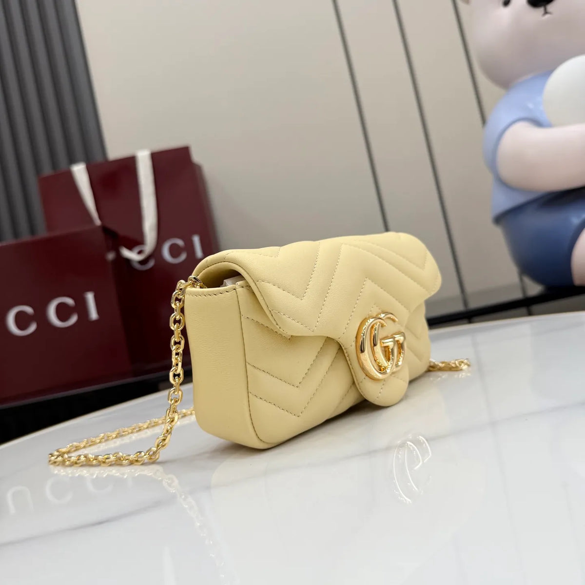 GG Marmont Quilted Nappa Leather 6.5 in Mini Bag 841290