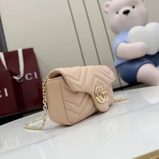 GG Marmont Quilted Nappa Leather 6.5 in Mini Bag 841290