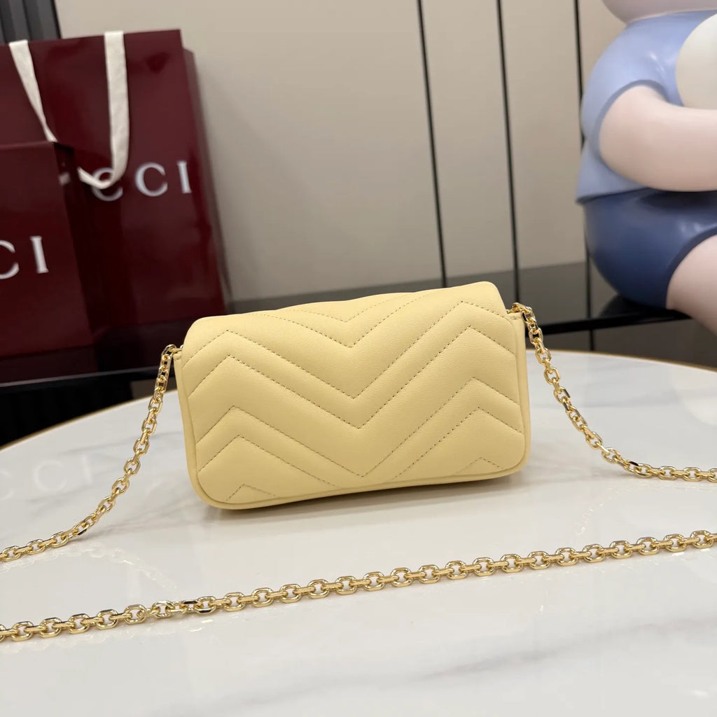 GG Marmont Quilted Nappa Leather 6.5 in Mini Bag 841290