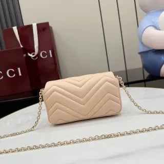 GG Marmont Quilted Nappa Leather 6.5 in Mini Bag 841290