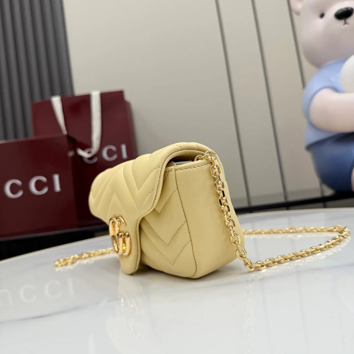 GG Marmont Quilted Nappa Leather 6.5 in Mini Bag 841290