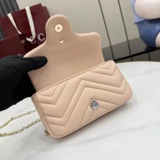 GG Marmont Quilted Nappa Leather 6.5 in Mini Bag 841290