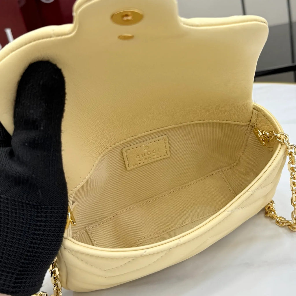 GG Marmont Quilted Nappa Leather 6.5 in Mini Bag 841290