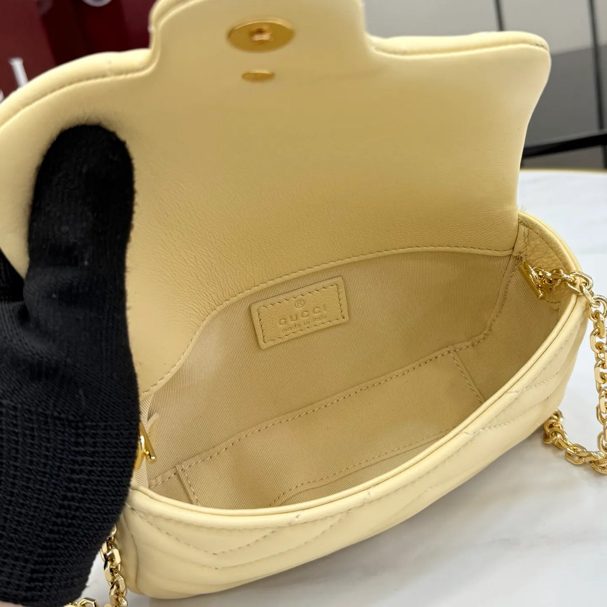 GG Marmont Quilted Nappa Leather 6.5 in Mini Bag 841290