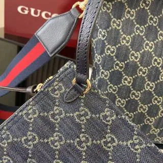 Giglio GG Denim 19.7 in Tote Bag 853972