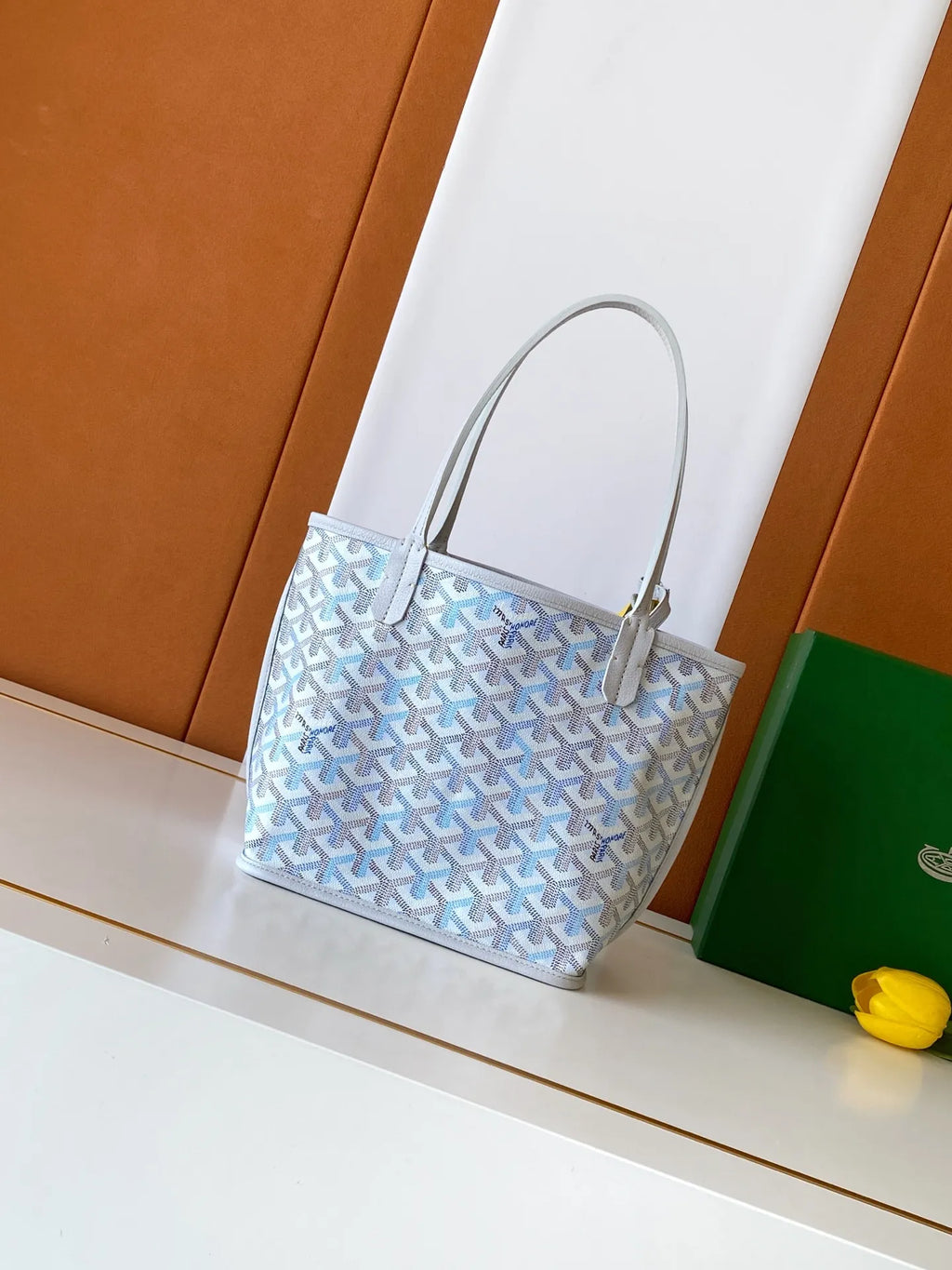 Goyard Anjou Mini Tote Bag Leather Coated Canvas 2321